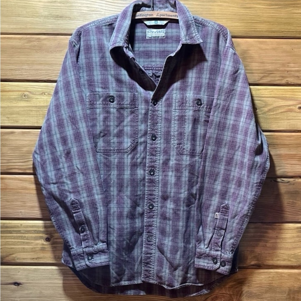 Royal Robbins Purple and Cream Checkered Shirt